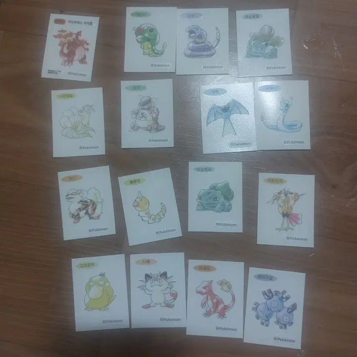 [BUNJANG] Pokemon Bread Stickers 30th Anniversary Classic Set + Gigantamax Charizard Sticker / 포켓몬띠뿌씰 30주년  클래식 20장+거다이리자몽