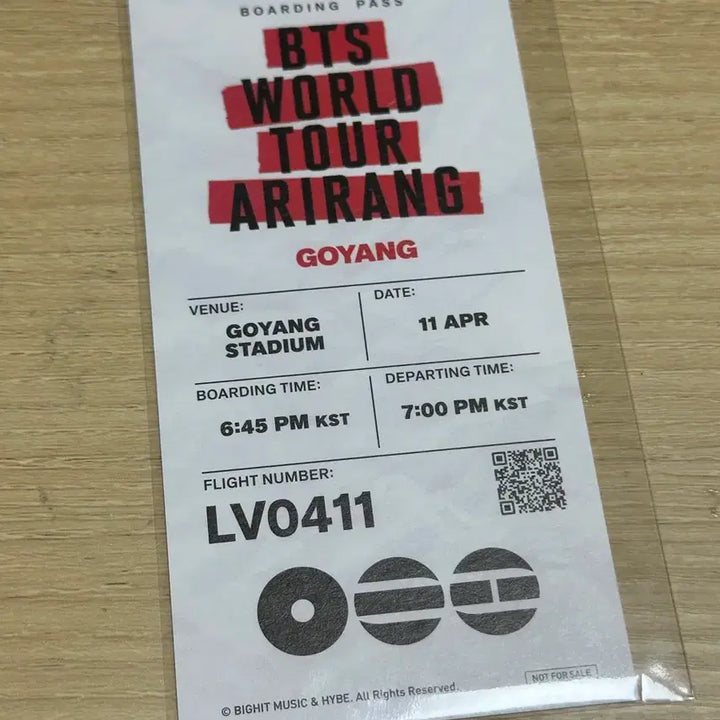 [BUNJANG] BTS World Tour Arirang Goyang Live Viewing Special Ticket / BTS 방탄소년단 월드투어 아리랑 고양 라이브뷰잉 특전 티켓  BTS W