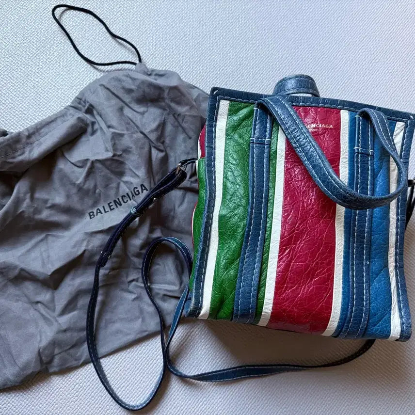 [BUNJANG] Balenciaga Bazar Bag XS Tote Bag Multi Stripe / 발렌시아가 바자백 엑스스몰