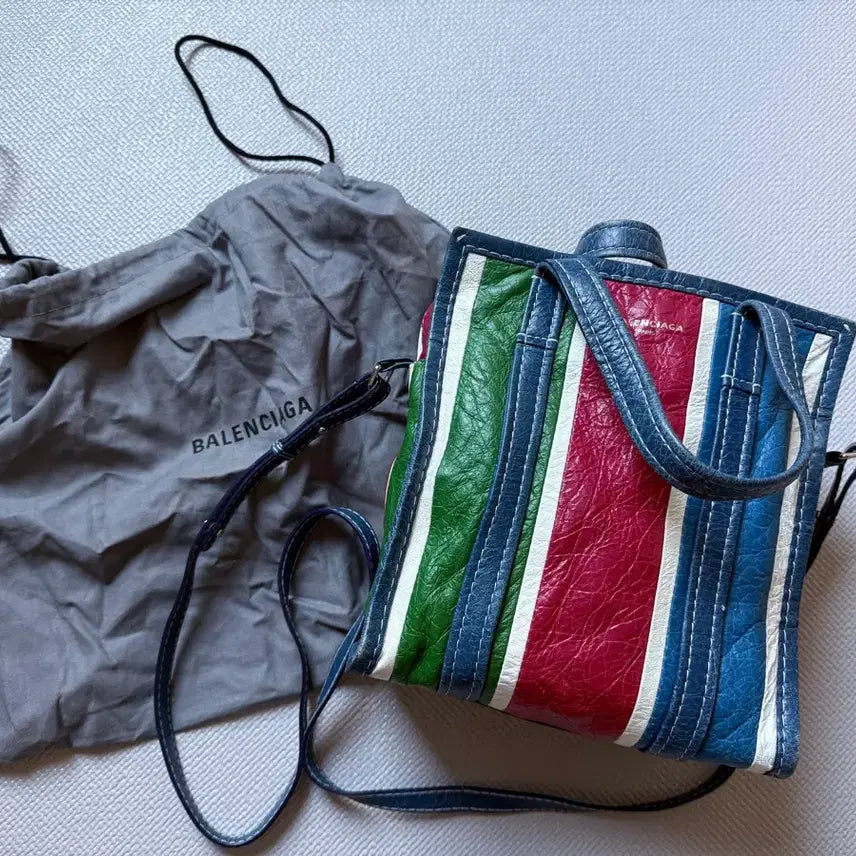 [BUNJANG] Balenciaga Bazar Bag XS Tote Bag Multi Stripe / 발렌시아가 바자백 엑스스몰