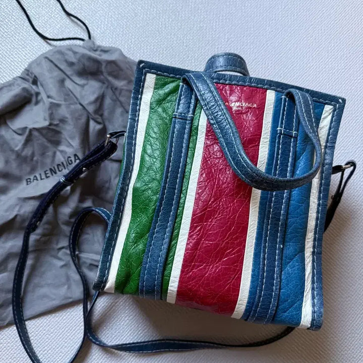 [BUNJANG] Balenciaga Bazar Bag XS Tote Bag Multi Stripe / 발렌시아가 바자백 엑스스몰