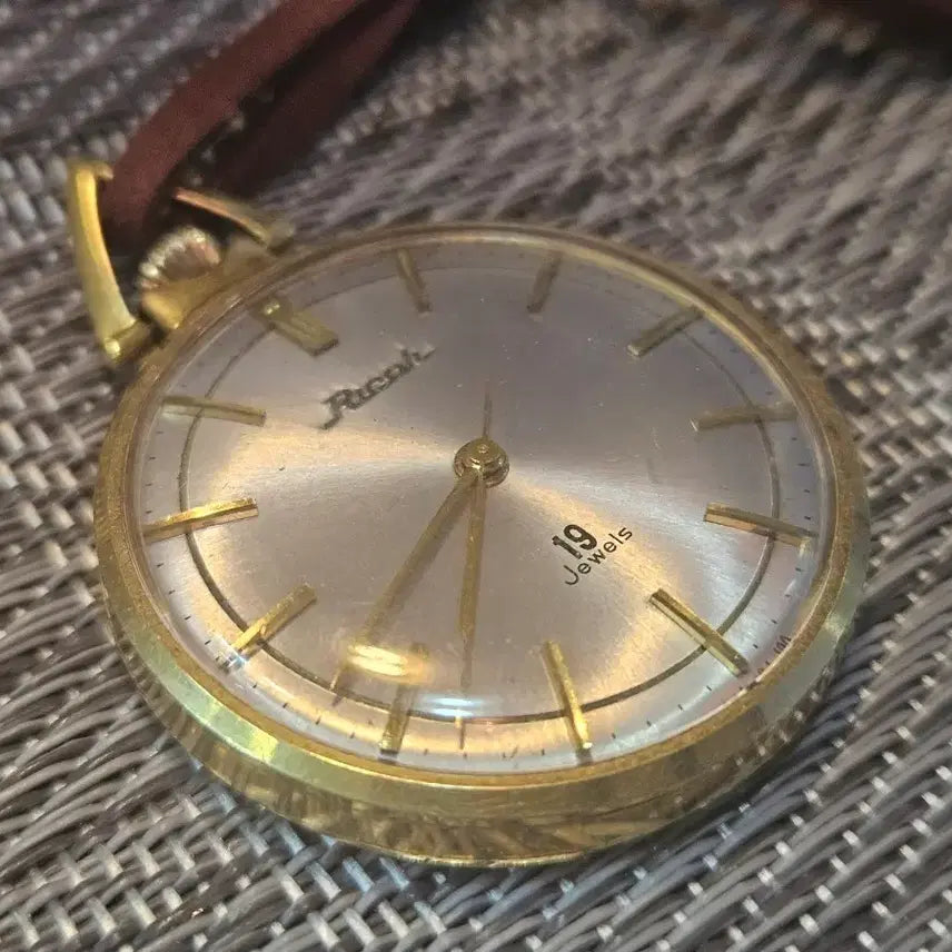 [BUNJANG] Rico 19 Jewels Vintage Pocket Watch / 리코 19석 빈티지 회중시계, 태엽