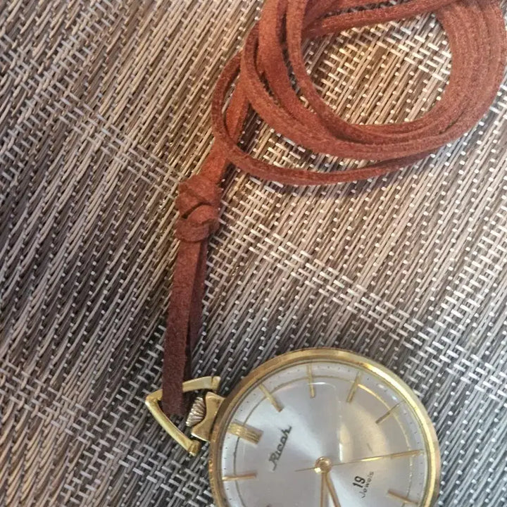 [BUNJANG] Rico 19 Jewels Vintage Pocket Watch / 리코 19석 빈티지 회중시계, 태엽
