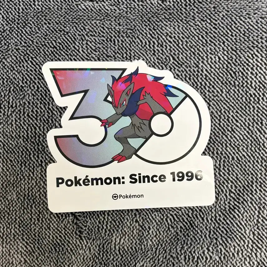 [BUNJANG] Pokemon 30th Anniversary Zoroark Logo Sticker / 한국한정] 포켓몬 30주년 로고 스티커 조로아크