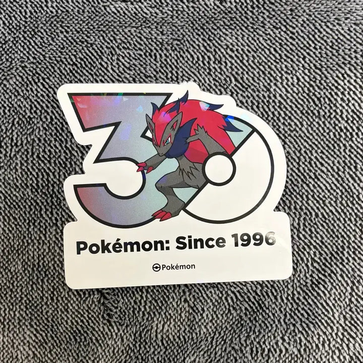 [BUNJANG] Pokemon 30th Anniversary Zoroark Logo Sticker / 한국한정] 포켓몬 30주년 로고 스티커 조로아크