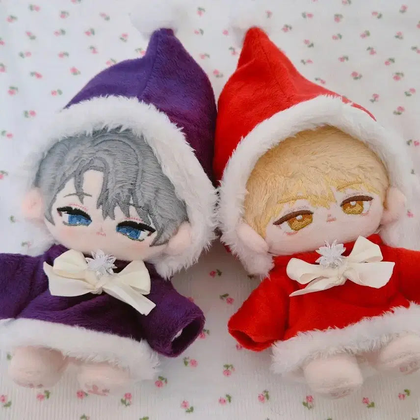 [BUNJANG] 10cm Doll Clothes Esi Shop Santa Fairy Bundle Set / 에시샵 산타요정 10cm 솜인형 옷 일괄