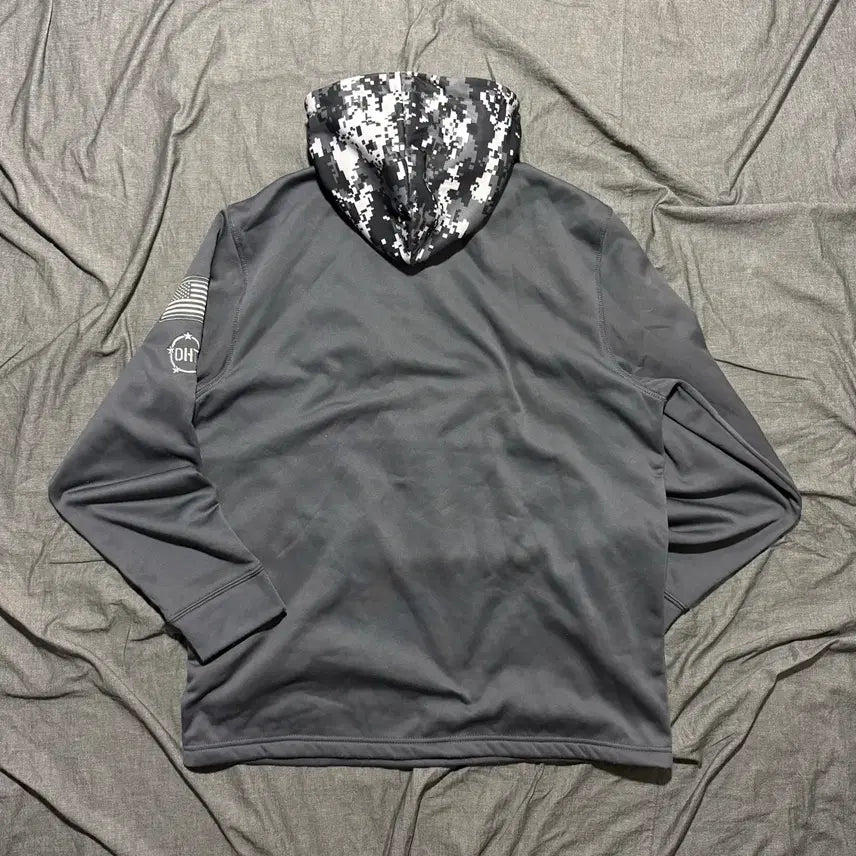 [BUNJANG] Colosseum Kansas Jayhawks OHT Military Appreciation Digital Camo Quarter-Zip Hoodie - XL / Colosseum Military Hood Shirts Sz XL