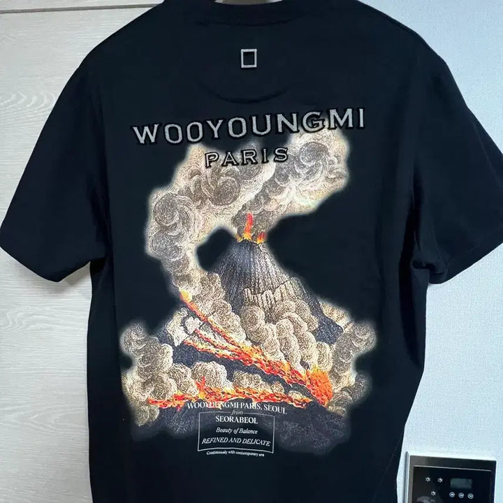 [BUNJANG] Wooyoungmi Volcano Short Sleeve T-Shirt Black Size 46 / 새상품급/ 우영미 볼케이노  반팔티 46사이즈 판매