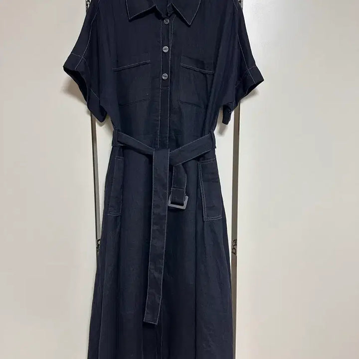 [BUNJANG] Cacharel 100% Linen Casual Long Shirt Dress / 까사렐 린넨 100% 캐주얼한 셔츠 롱 원피스 55컨디션최상