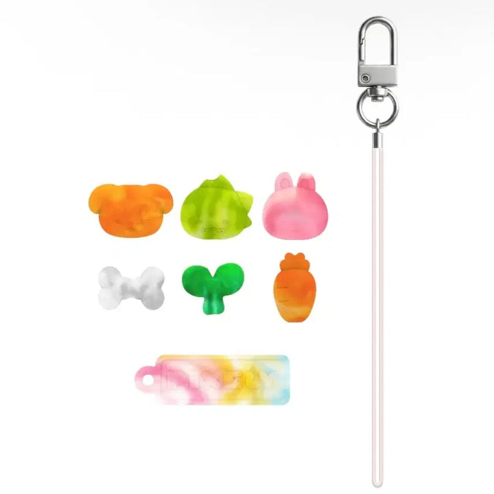 [BUNJANG] Pixelie Jjaltteul DIY Plastic Keyring Split Set / 픽셀리 잠뜰 DIY 플라스틱 키링 분철