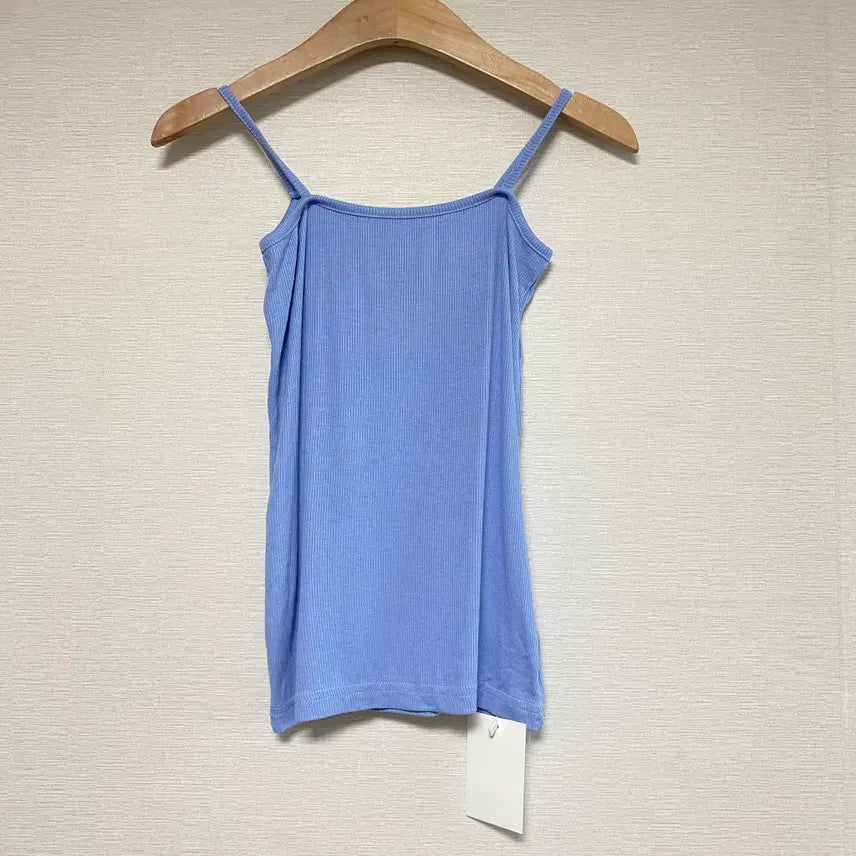 [BUNJANG] Ribbed Sleeveless Inner Tank Top - Sky Blue / 골지  민소매 이너 나시티 소라