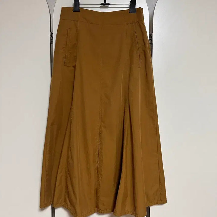 [BUNJANG] System Brown A-Line Long Skirt with Front Slit / 한섬 시스템 SYSTEM 브라운 A라인 롱 스커트 앞 슬릿