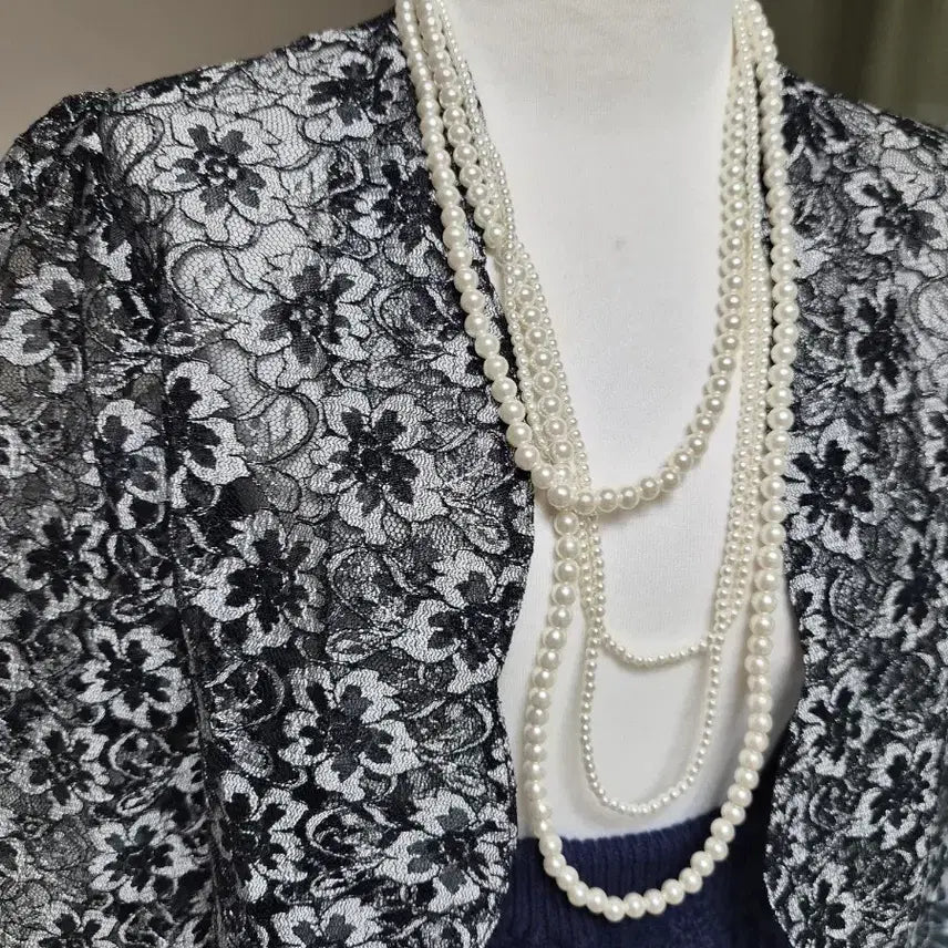 [BUNJANG] Elegant Full Lace Embroidery Jacket / 세련 전체 레이스자수 자켓