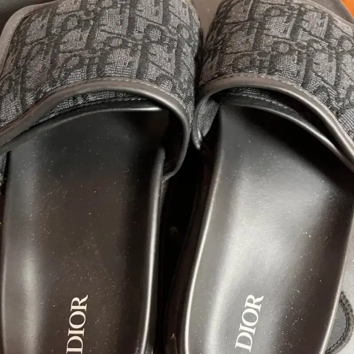 [BUNJANG] Dior Oblique Black Slides Size 42 (US 9-10) / 디올 오블리크 슬리퍼 블랙 265~270(42) 정품 박스 영수증 풀ㅍㅍ