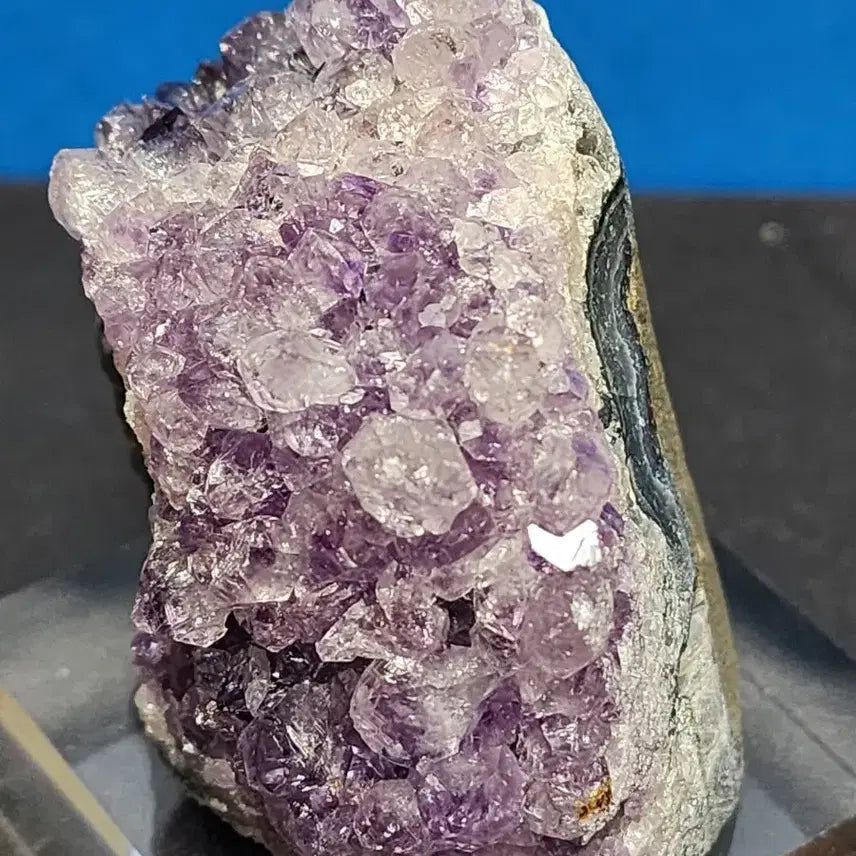 [BUNJANG] Natural Amethyst Geode Cluster with Stand / 천연 자수정 원석 클러스터+받침대