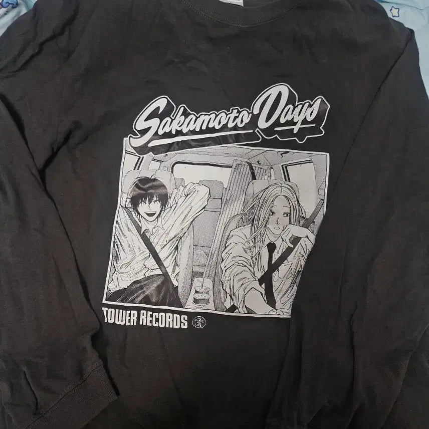 [BUNJANG] Sakamoto Days Nagumo Shishiba Tower Records T-Shirt / 사카모토 데이즈 나구모 시시바 타워레코드 티셔츠