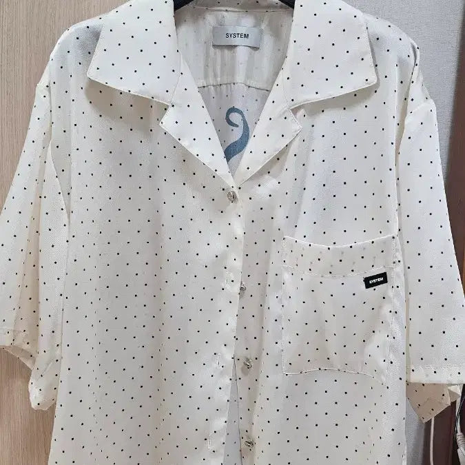 [SOLD OUT] SYSTEM 시스템 도트 반팔 셔츠 블라우스