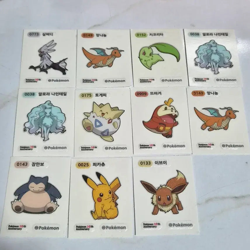 [BUNJANG] Pokemon 30th Anniversary Seal Sticker / 포켓몬 30주년 기념 띠부실