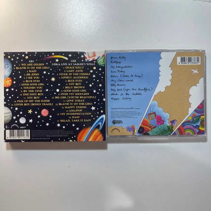 [BUNJANG] Mika 1st &amp; 2nd Album Bundle Set with Posters / 미카 MIKA CD 앨범 1집 2집 일괄 포스터 포함 증정