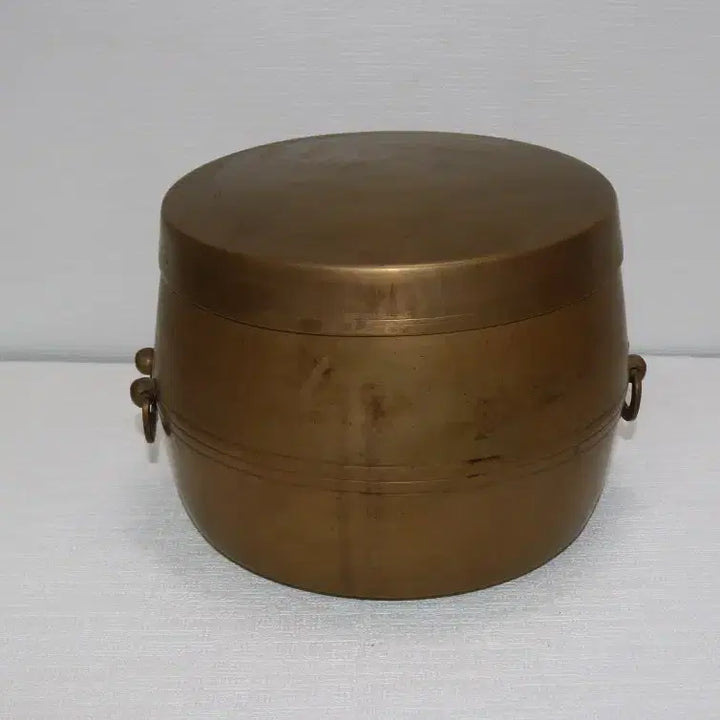 [BUNJANG] Antique Brass Rice Container with Handles / 양반집에서나 사용하던 귀한 양손잡이 유기 밥통