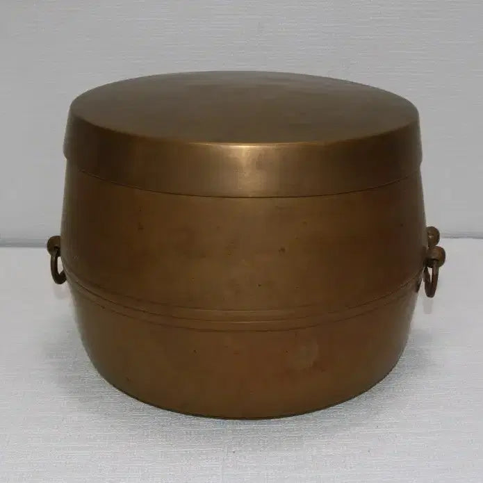 [BUNJANG] Antique Brass Rice Container with Handles / 양반집에서나 사용하던 귀한 양손잡이 유기 밥통
