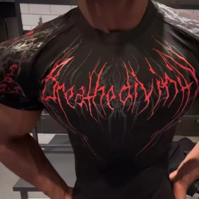 [BUNJANG] Breathe Divinity Red Compression T-Shirt Size S / breathedivinity 레드 컴프레션 티셔츠 사이즈 s