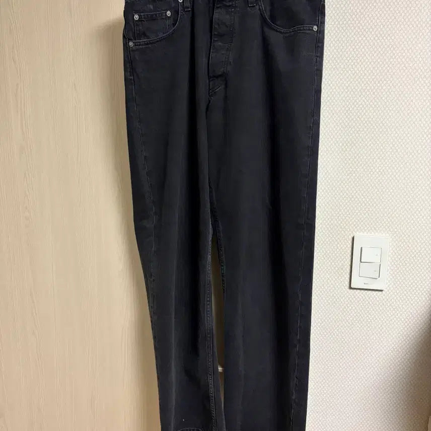 [BUNJANG] Sunflower Black Wide Denim Pants 34/32 / Sunflower 와이드 데님 블랙 34/32 (실측 확인)