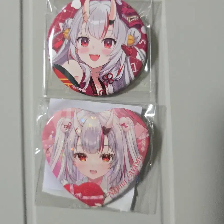 [BUNJANG] Hololive Nakiri Ayame 2 Types Can Badge Set / 홀로라이브 나키리 아야메 캔뱃지 2종