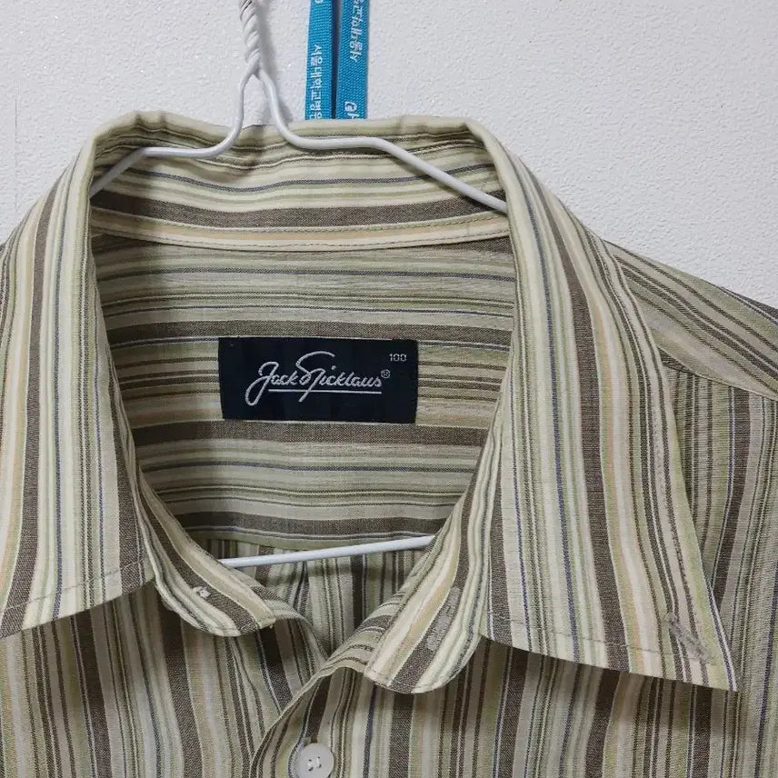 [BUNJANG] Jack Nicklaus Striped Short Sleeve Shirt / 잭 니클라우스 스트라이프 반팔 셔츠(정품)