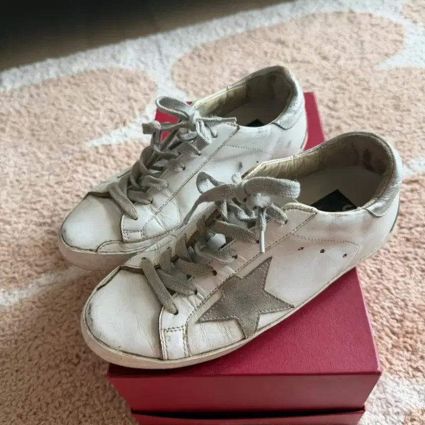 [BUNJANG] Golden Goose Superstar Sneakers White Silver Size 35 / 골든구스 슈퍼스타 화이트 실버 스니커즈 35사이즈