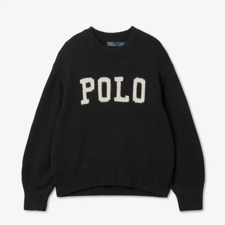 [BUNJANG] Polo Ralph Lauren Logo Knit Sweater Black (XS) / 폴로 로고 니트 스웨터 블랙(XS)