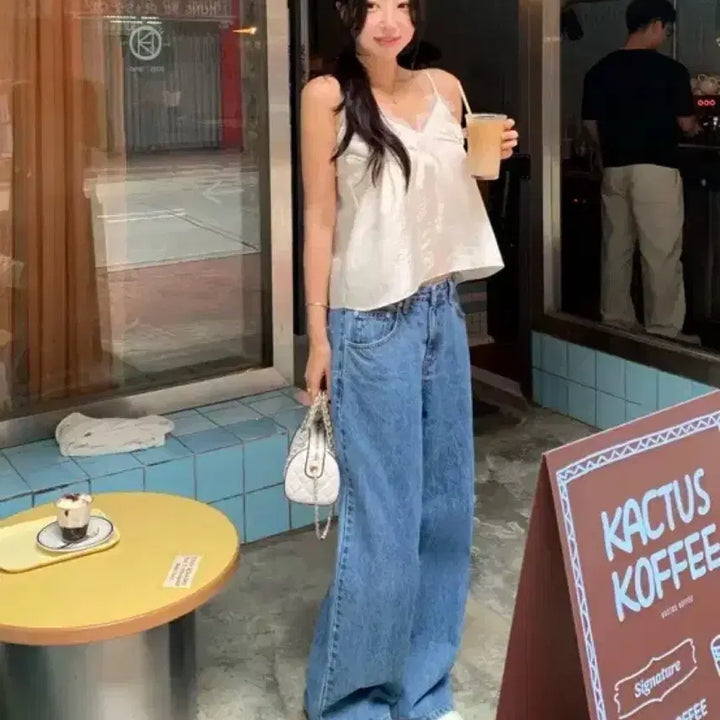 [BUNJANG] Shop Siye Mut Denim (Short Blue S) / 샵시예 뮤트 데님(숏 블루 s)