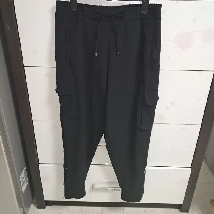 [BUNJANG] Lee Sang Bong Black Jogger Pants with Waist Banding / 이상봉블랙가코조커바지밴딩