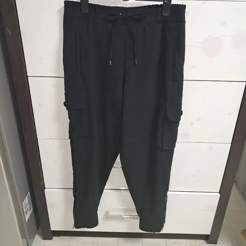 [BUNJANG] Lee Sang Bong Black Jogger Pants with Waist Banding / 이상봉블랙가코조커바지밴딩