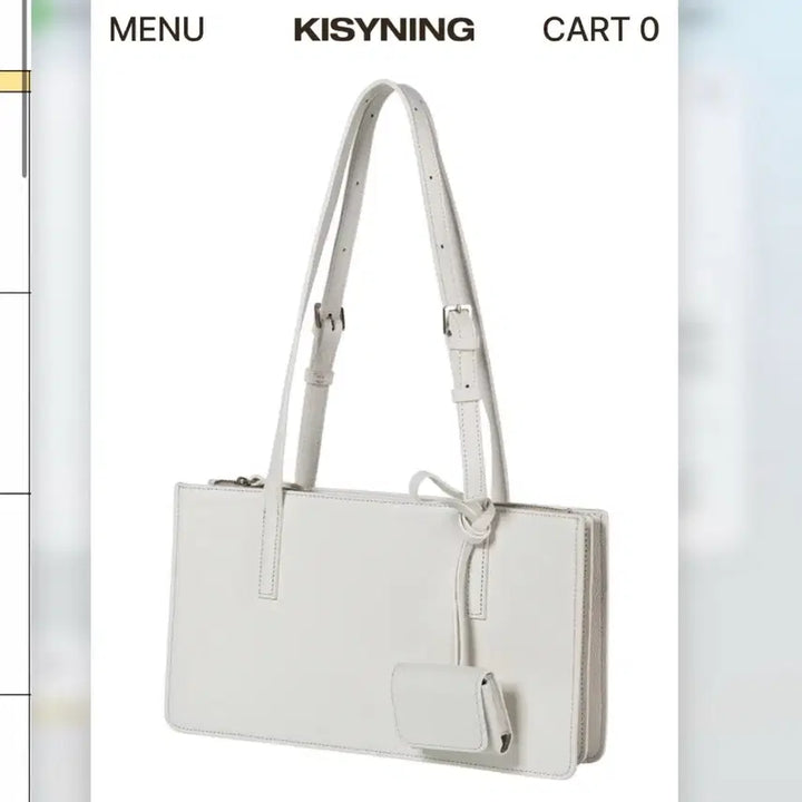 [BUNJANG] Kisyning Accordion Shoulder Bag Set White / 새제품/ 키시닝 아코디언 숄더백 set 화이트