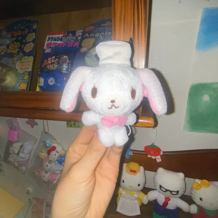 [BUNJANG] Sugar Bunnies Shiro Usagi Mini Plush Doll (2007, Japan) / 레어! 2007 일본 고전 슈가바니즈 시로우사 인형 똥사이즈 미니 소형
