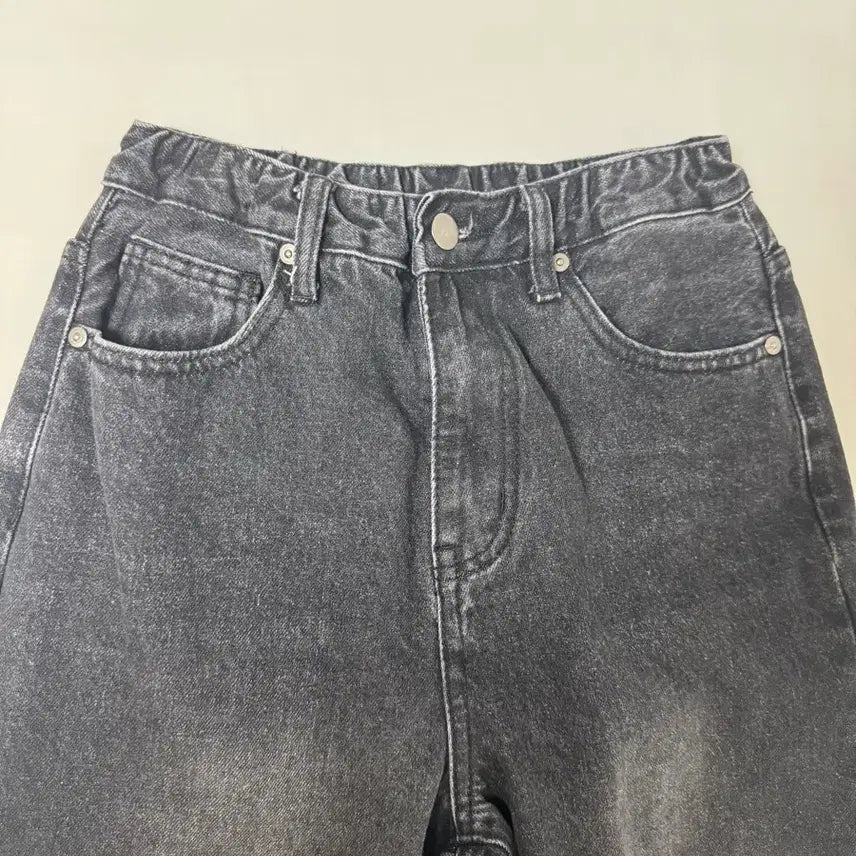 [BUNJANG] Naninggu Black Wide Denim Pants / 난닝구 블랙 와이드 데님