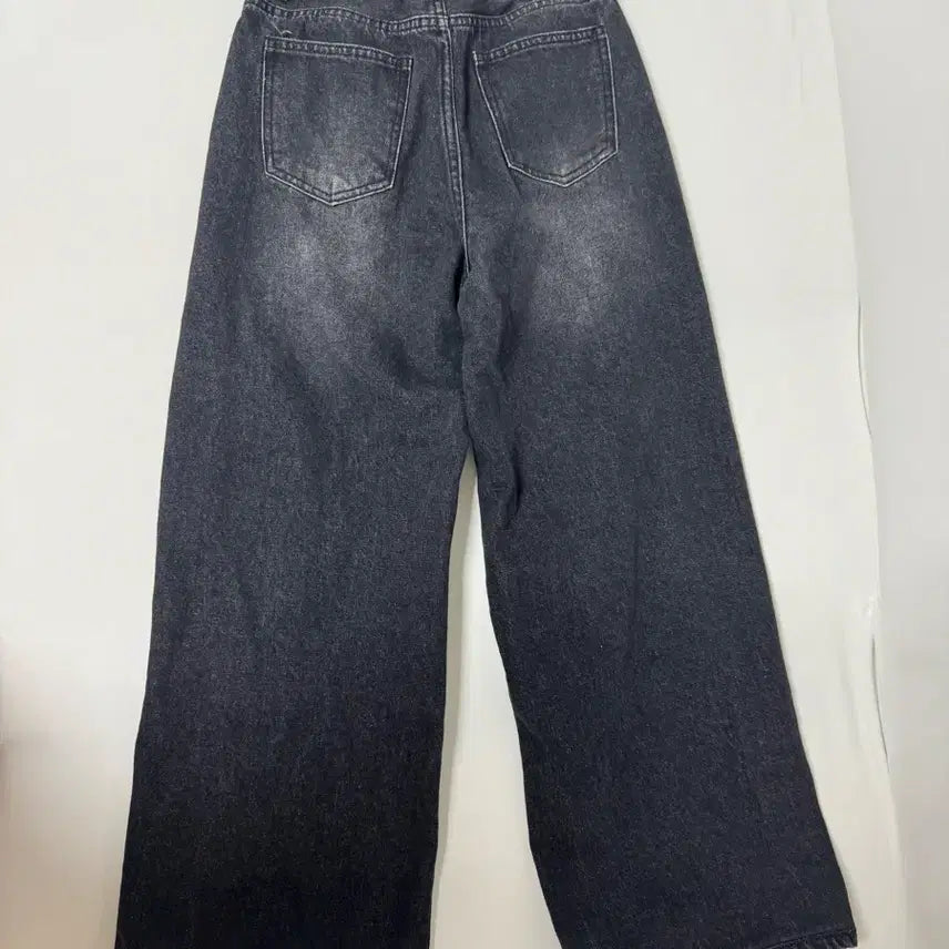 [BUNJANG] Naninggu Black Wide Denim Pants / 난닝구 블랙 와이드 데님
