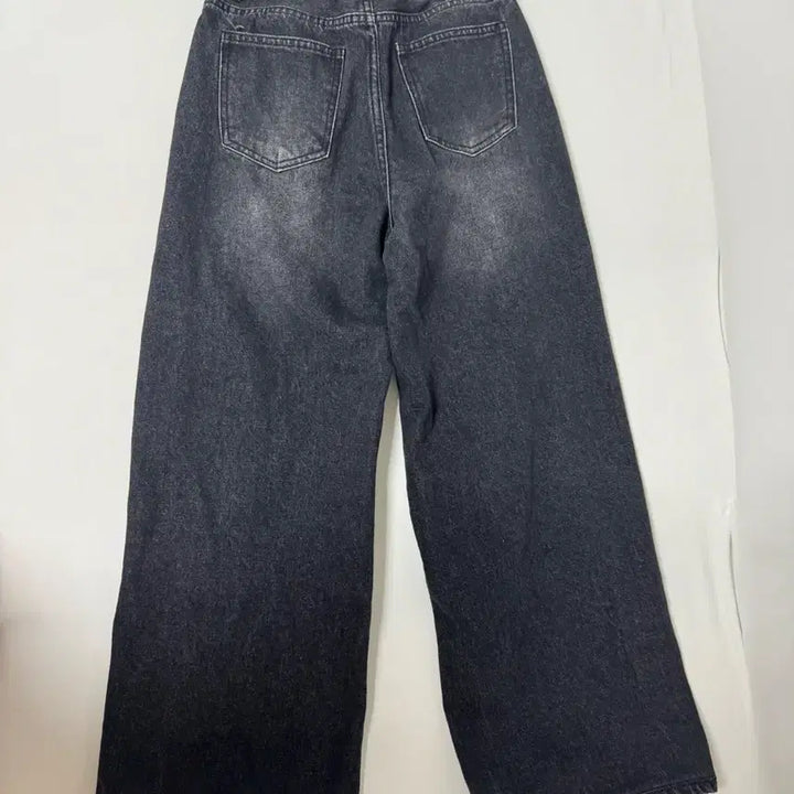[BUNJANG] Naninggu Black Wide Denim Pants / 난닝구 블랙 와이드 데님