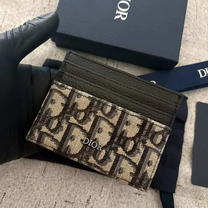 [BUNJANG] Dior Oblique Card Holder Beige / 디올 오블리크 카드지갑