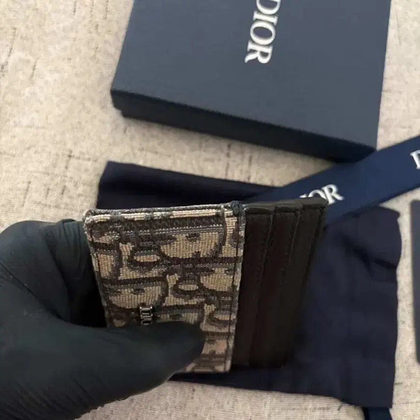 [BUNJANG] Dior Oblique Card Holder Beige / 디올 오블리크 카드지갑