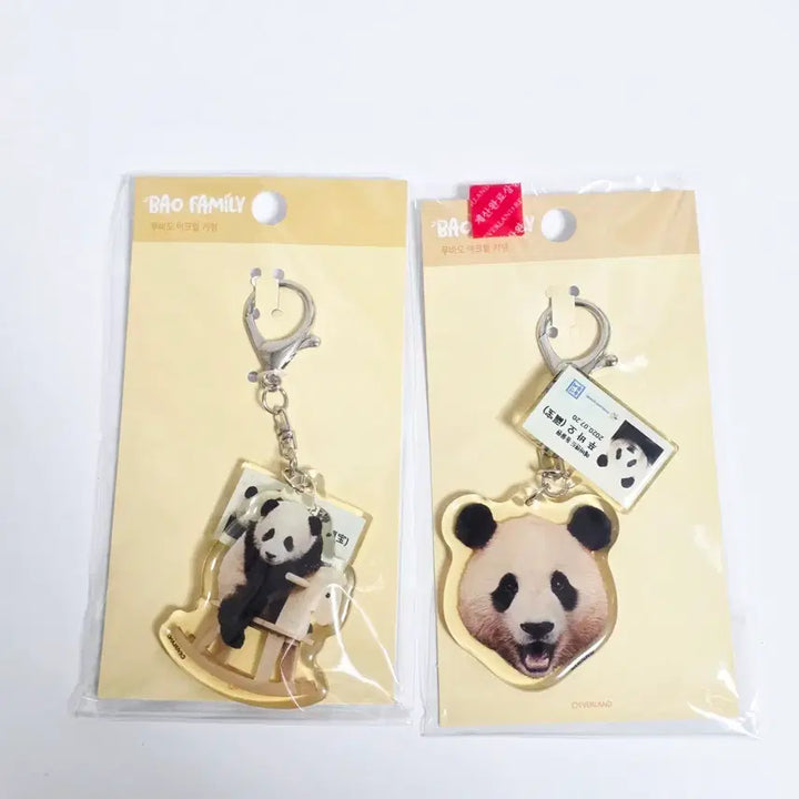 [BUNJANG] Fubao 2-Type Acrylic Keyring Set / 푸바오 아크릴 키링 2종