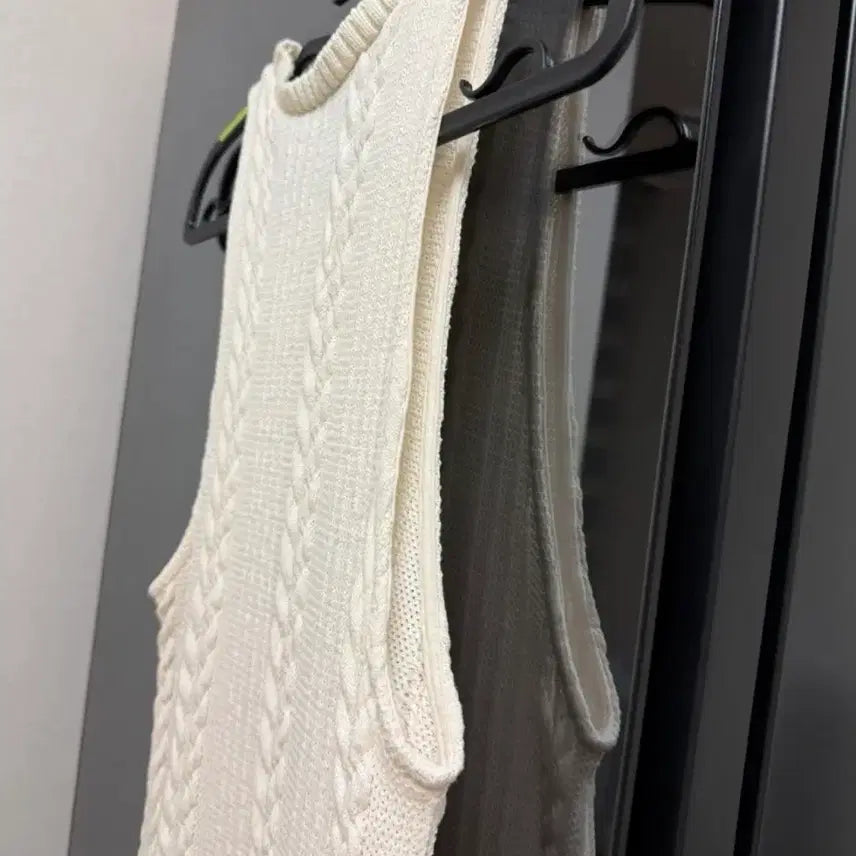 [BUNJANG] Zara Sleeveless Cable Knit Maxi Dress Ivory / 자라 아이보리 민소매 원피스