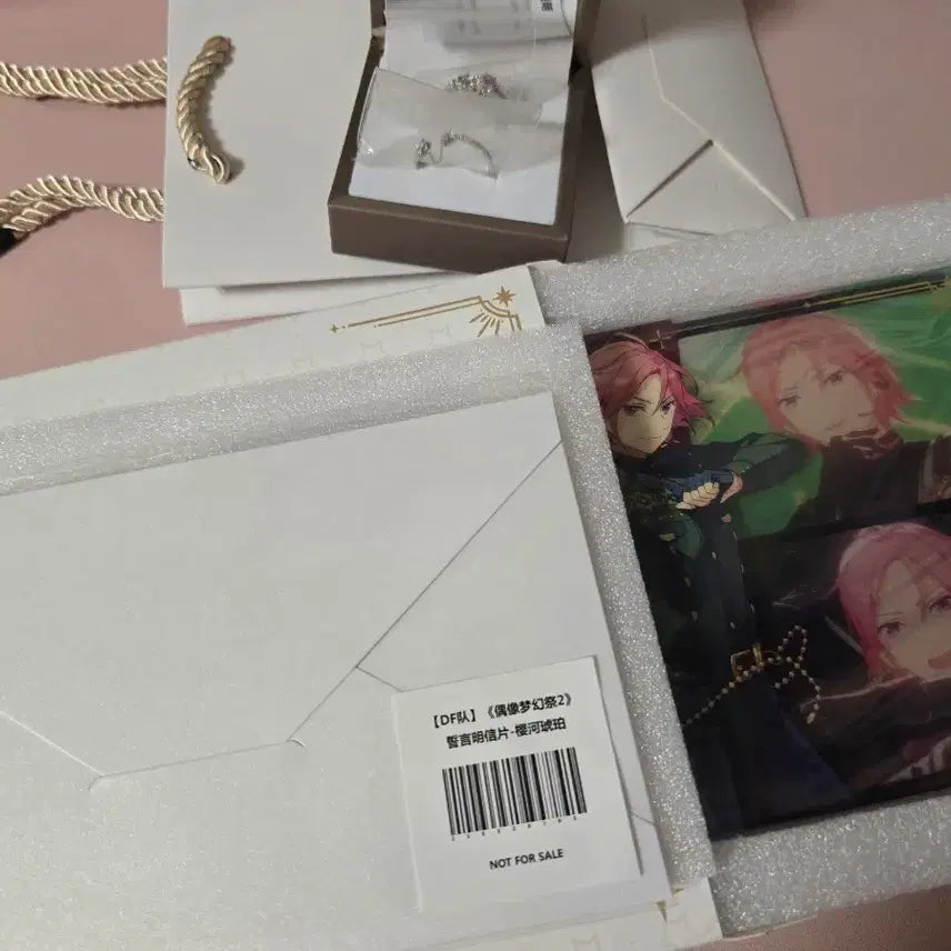[BUNJANG] Ensemble Stars! Double Face Kohaku 6th Anniversary Ring Acrylic Block, Ring, and Postcard Set / 앙스타 더블페이스 코하쿠 6주년반지 아크릴블럭 반지 엽서 세트