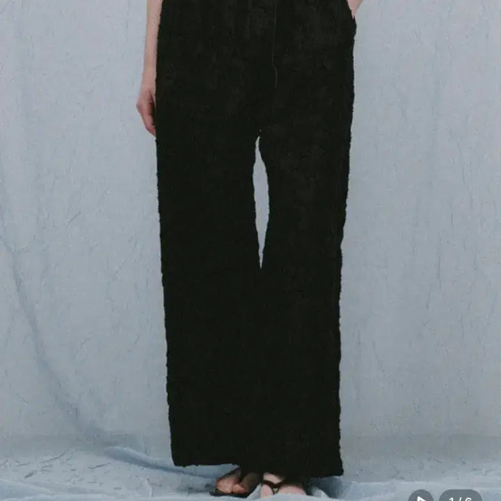 [BUNJANG] Pla.d.jour Flower Banding Pants Black / (새상품)플라드주르 플라워 밴딩 팬츠 블랙