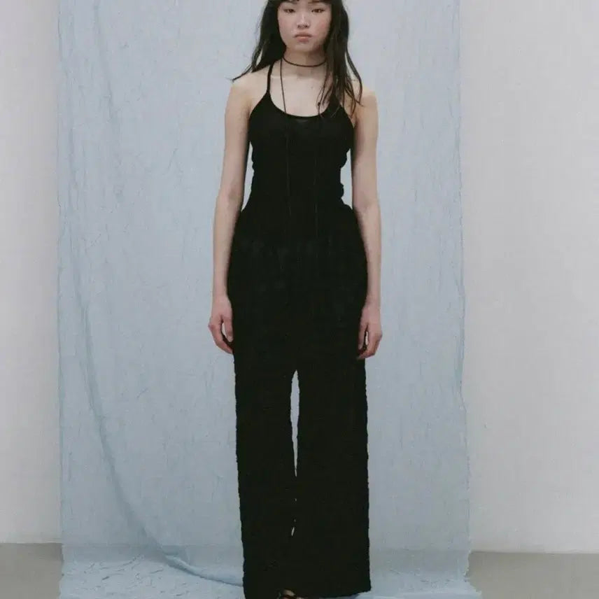 [BUNJANG] Pla.d.jour Flower Banding Pants Black / (새상품)플라드주르 플라워 밴딩 팬츠 블랙
