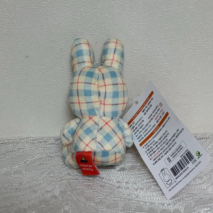 [BUNJANG] Miffy Checkered Pattern Doll Keyring / 미피 체크 패턴 인형 키링 (새상품)