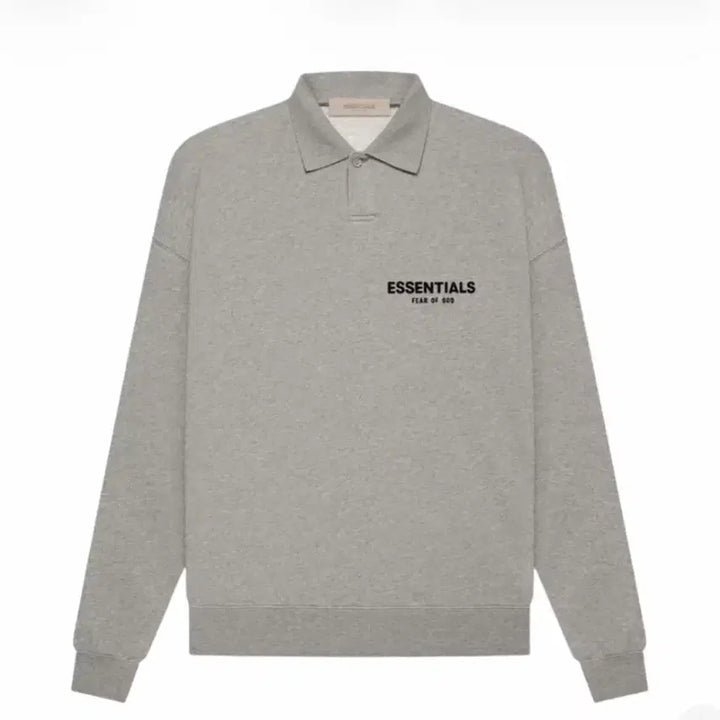 [BUNJANG] Fear of God Essentials The Core Collection Long Sleeve Polo Dark Oatmeal / 피어오브갓 에센셜 더 코어 컬렉션 롱슬리브 폴로 다크 오트밀