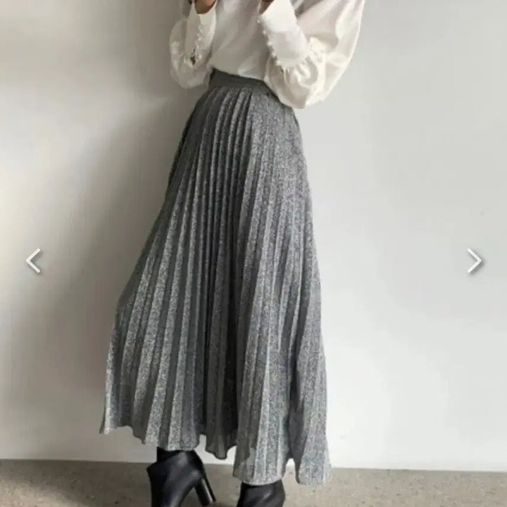 [BUNJANG] DRAGONBLUES Glitter Pleated Skirt - Black, Size M / DRAGONBLUES  드래곤블루스 글리터 플리츠스커트 M