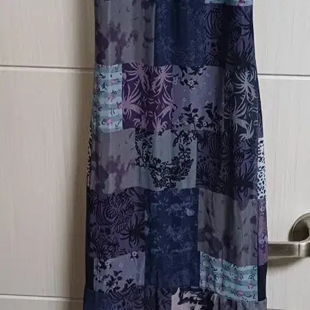 [BUNJANG] Patchwork Purple &amp; Blue Dress / [1.8새상품]패치워크 보라 퍼플 블루 파랑 파란 원피스 페스티벌 빈티지